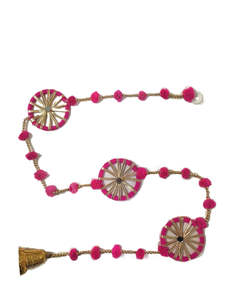 Festive Decorations: Diwali Wall Hanging Pom Pom with Rings and Ball