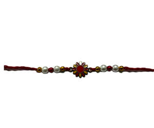 Rakhi Thread Red Flower