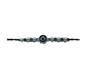 Single Rakhi: Rakhi Evil Eye Charm Blue