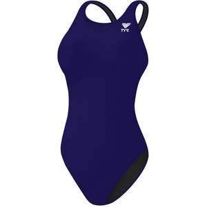 Clearance: TYR Girl's Navy Durafast Elite Maxfit Swimsuit