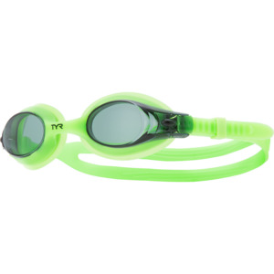 TYR Smoke/Green Kids Swimple Goggles