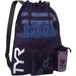 Swimming 1: TYR Purple Big Mesh Mummy Backpack