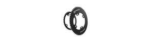 Chainrings: Rotor Chainrings Q Rings 107x4 For SRAM AXS Cranks