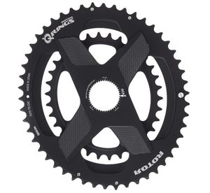 Chainrings: Rotor SpiderRing Q Rings Direct Mount Oval 2X