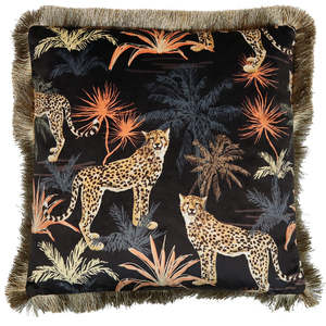 Black Velvet Animal Cushion