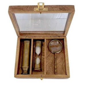 Frontpage: Sand Timer, Telescope & Magnifier Set