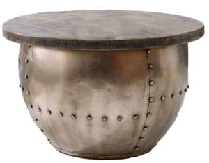 Art Deco: Coffee table - Solid Timber & Metal