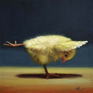 Art: Yoga Chick Balancing Beam