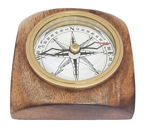 Card Box: Wooden Square Compass