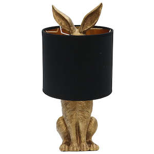 Lamps And Chandeliers: Bunny Lamp Gold/Black