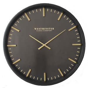 Clocks: Westminster Clock Blk & Gold