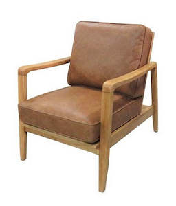 Furniture: Finn Chair in Tan leather