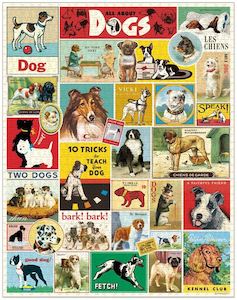 Games: Cavallini Dogs 1000 pce Puzzle