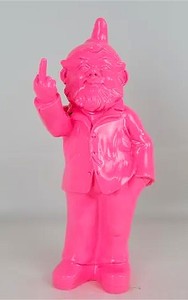 Gnomes: Large Naughty Gnome in Hot Pink