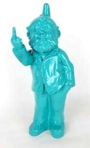 Gnomes: Large Naughty Gnome in Teal