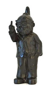 Gnomes: Large Naughty Gnome in Black