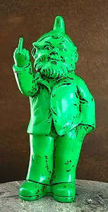 Gnomes: Large Naughty Gnome in Greeen