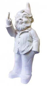 Gnomes: Large Naughty Gnome in White