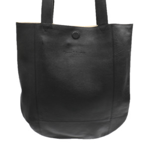 Kete Bags: Black Leather Shopping bag