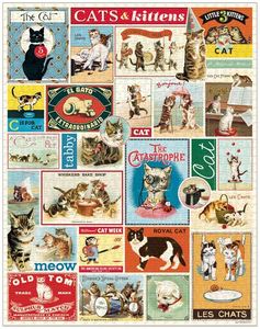 Games: Cavallini Cats & Kittens 1000 pce Puzzle