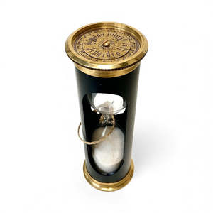 Brass: Brass Sandtimer w Gold Clock detail