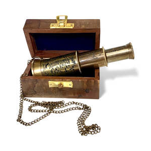 Brass: Brass Decorative Telescope in Case