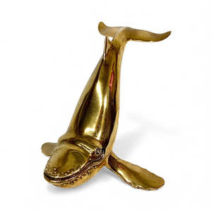 Brass: Brass Humpback Whale in Gold