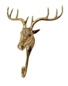Brass: Golden Stag Hook in brass