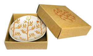 Jo Luping Harakeke Orange on White
