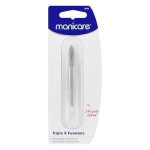 Tweezers: Manicare Triple X Tweezers, Gold Tipped