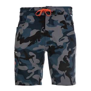 Simms Seamount Board Shorts | Woodland Camo Storm