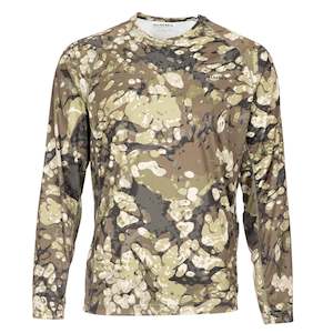 Simms Solarflex Collection: Simms Solarflex UPF50 Crew | Riparian Camo