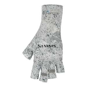 Simms Fishing: Simms Solarflex Half-Finger Sunglove | Back Eddy White