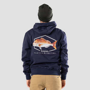 Simm Hoodies Fleece Tees: Simms Artist Hoody - Snapper