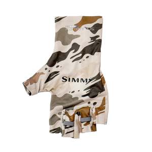 Simms SolarFlex Half-Finger SunGlove | Ghost Camo Stone - L