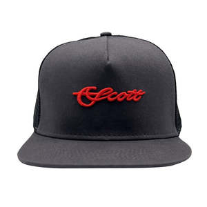 Scott Black and Grey Flatty Hat