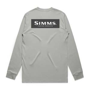 Simms Fishing: Simms F26 LS Logo Tee | Grey