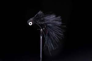 Manic Fly Collection: Galloups Micro Dungeon Black Fishing Fly | Manic Fly Collection