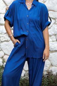 Kaftans Ladies: Navy Scarlett Shirt