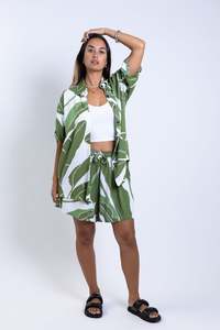 White Heliconia Scarlett Shirt