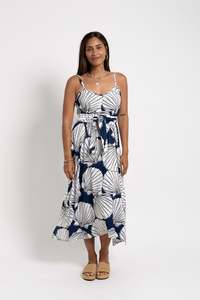 Ladies: Navy Shell Manu Maxi