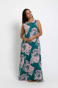 Ladies: Jade Conch Shell Mere Maxi Dress
