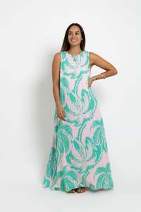 Ladies: Pink Jade Coconut Swell Mere Maxi Dress