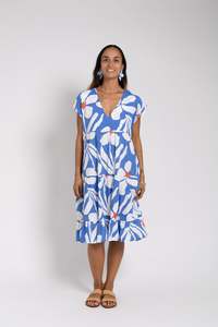 Ladies: Blue Day Garden Tia V Neck Dress