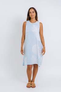 Ladies: Sky Blue Fern Mini Mere Maxi Dress