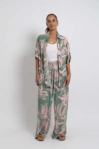 Pink Khaki Tiare Dreams Scarlett Shirt