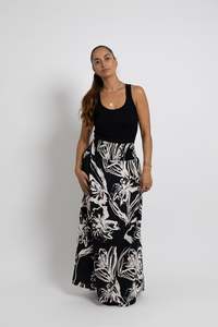 Black White Tiare Dream Emona Skirt