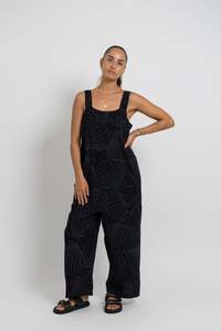 Ladies: Black Shell Minar Jumpsuit