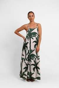 Ladies: White Coco Palm Rama Maxi
