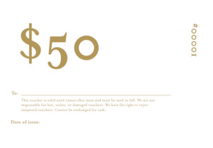 Online Shop Digital Gift Voucher